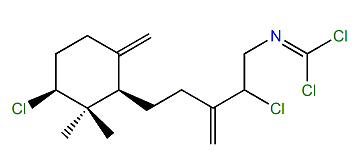 2,10-Dichloro-6,11-cyclo-3(15),7(14)-farnesadien-1-yl carbonimidic dichloride
